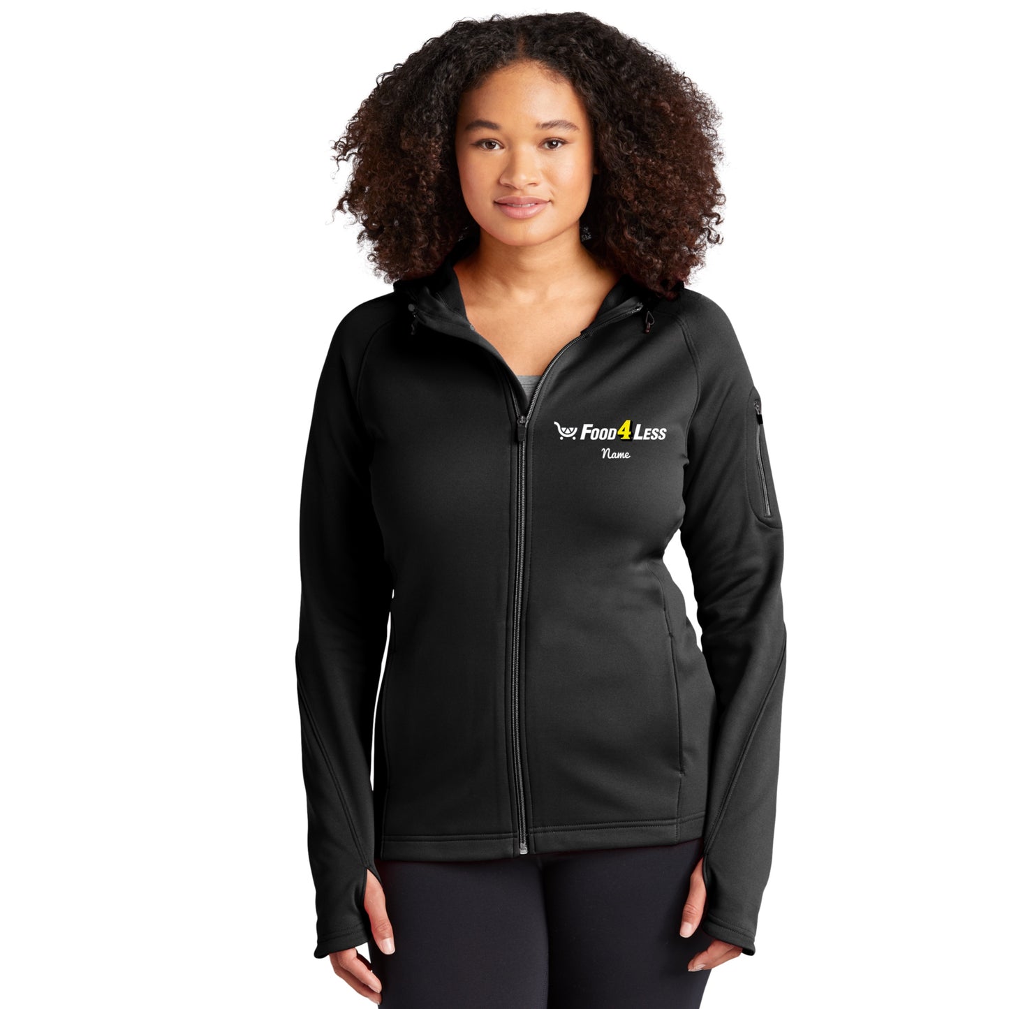Food 4 Less Ladies Full-Zip Hooded Jacket