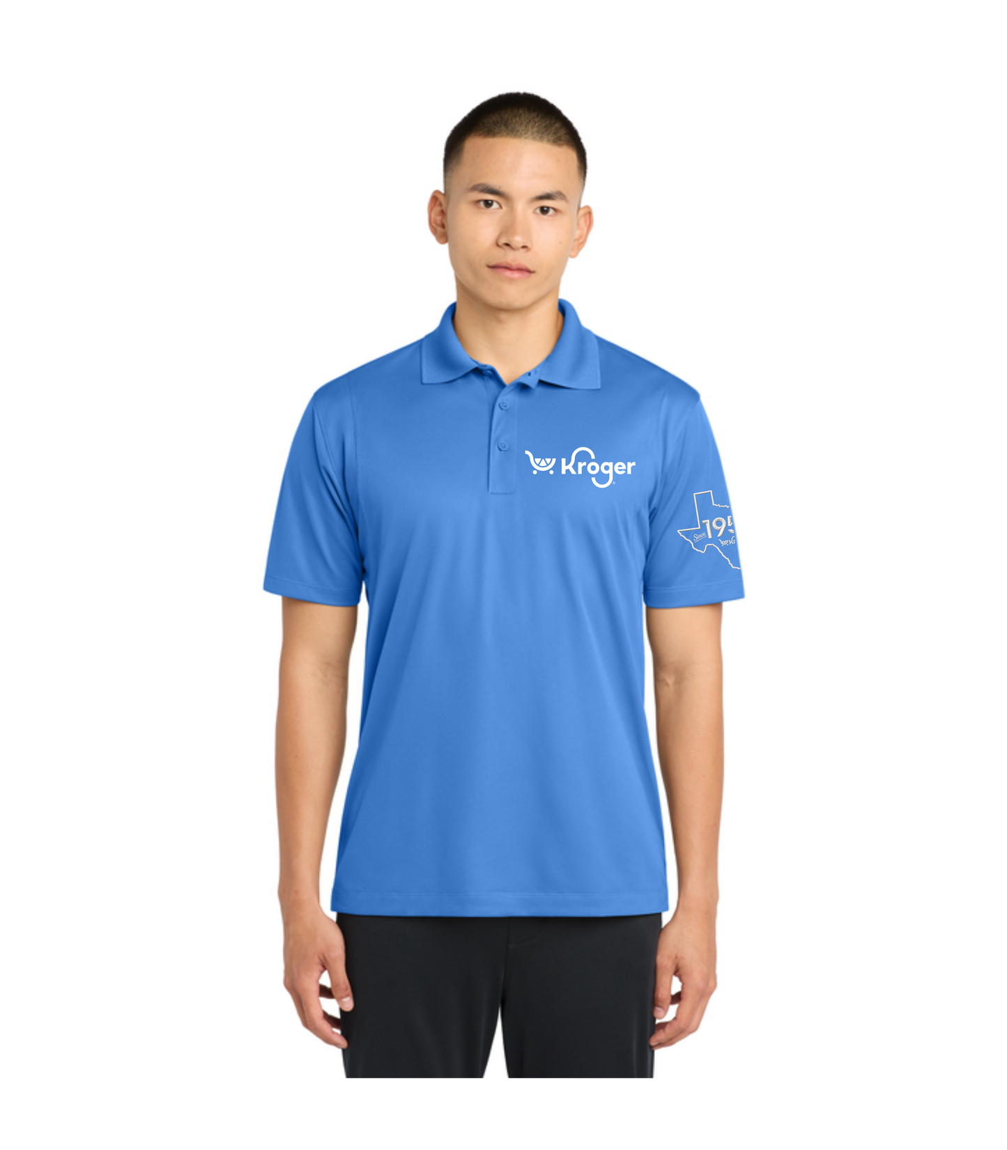 Texas Management EXCLUSIVE | Kroger Fresh Cart Performance Polo – Men’s/Unisex Fit – White Embroidery