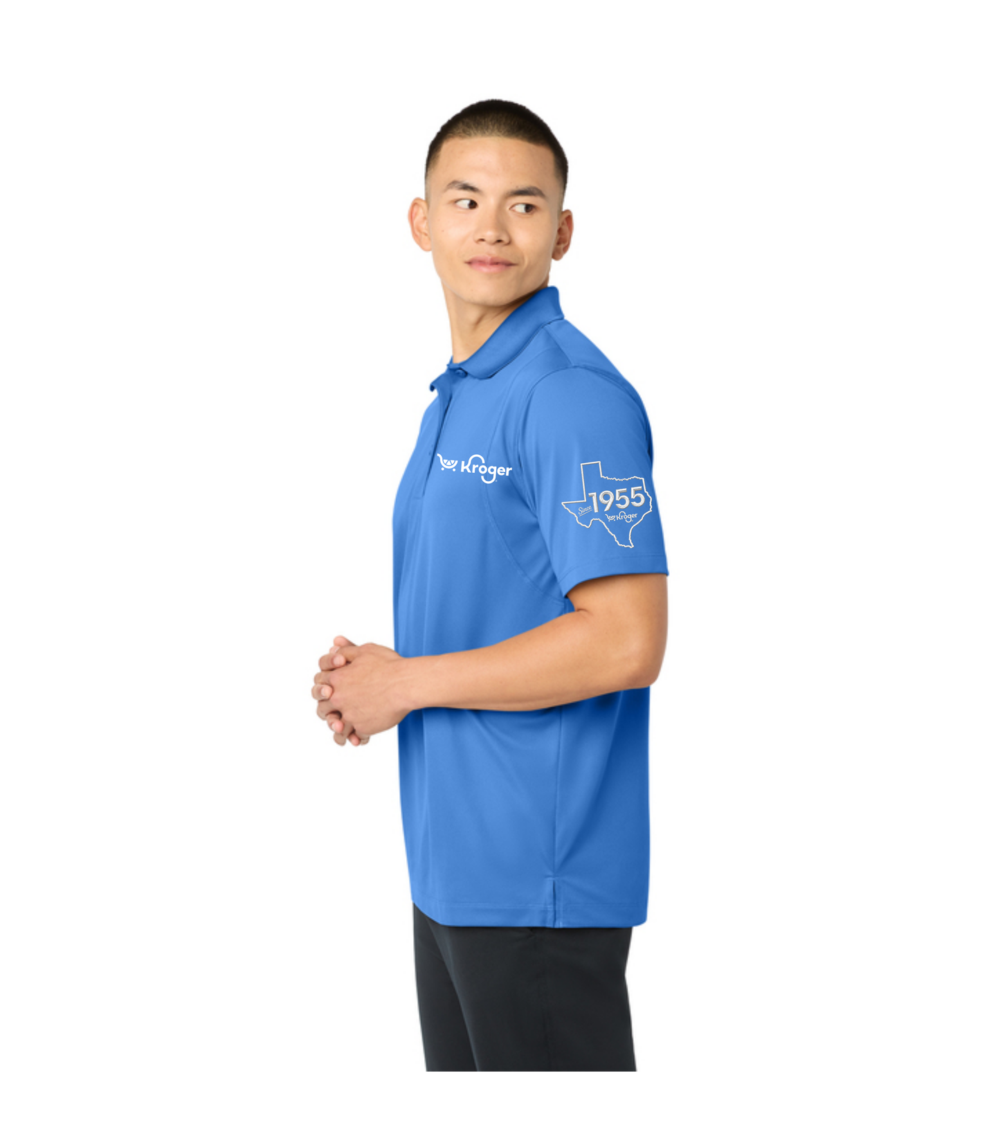 Texas Management EXCLUSIVE | Kroger Fresh Cart Performance Polo – Men’s/Unisex Fit – White Embroidery