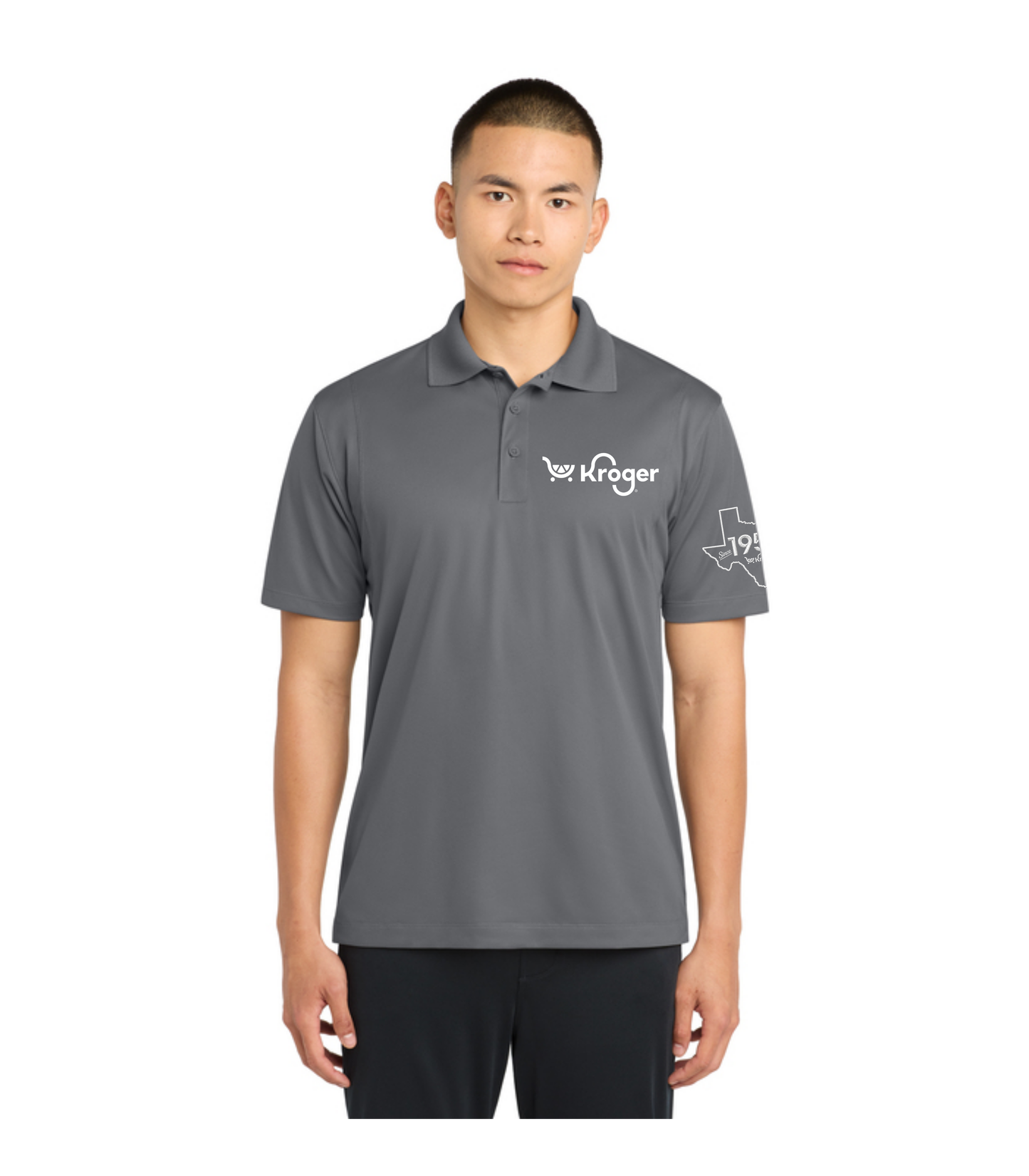 Texas Management EXCLUSIVE | Kroger Fresh Cart Performance Polo – Men’s/Unisex Fit – White Embroidery