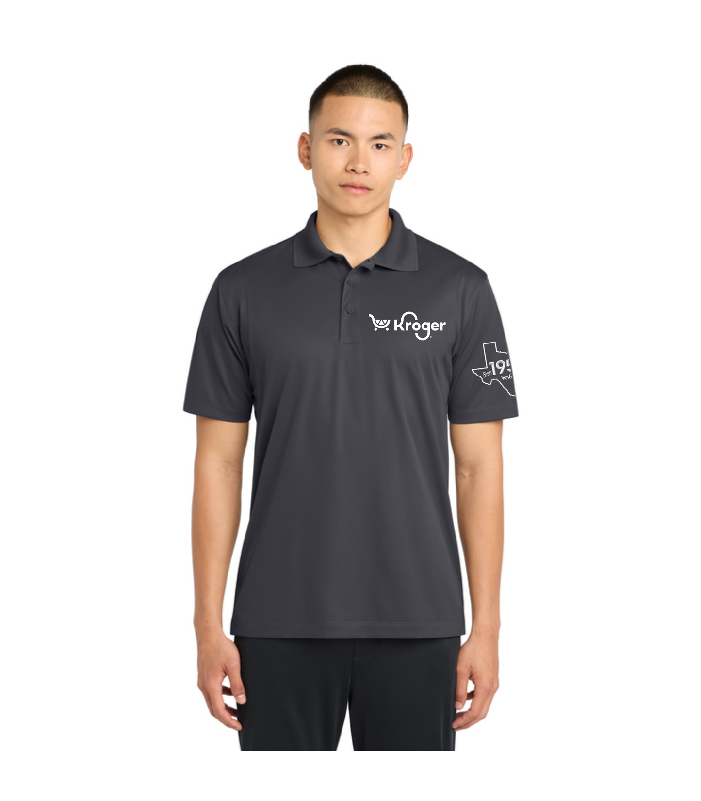 Texas Management EXCLUSIVE | Kroger Fresh Cart Performance Polo – Men’s/Unisex Fit – White Embroidery