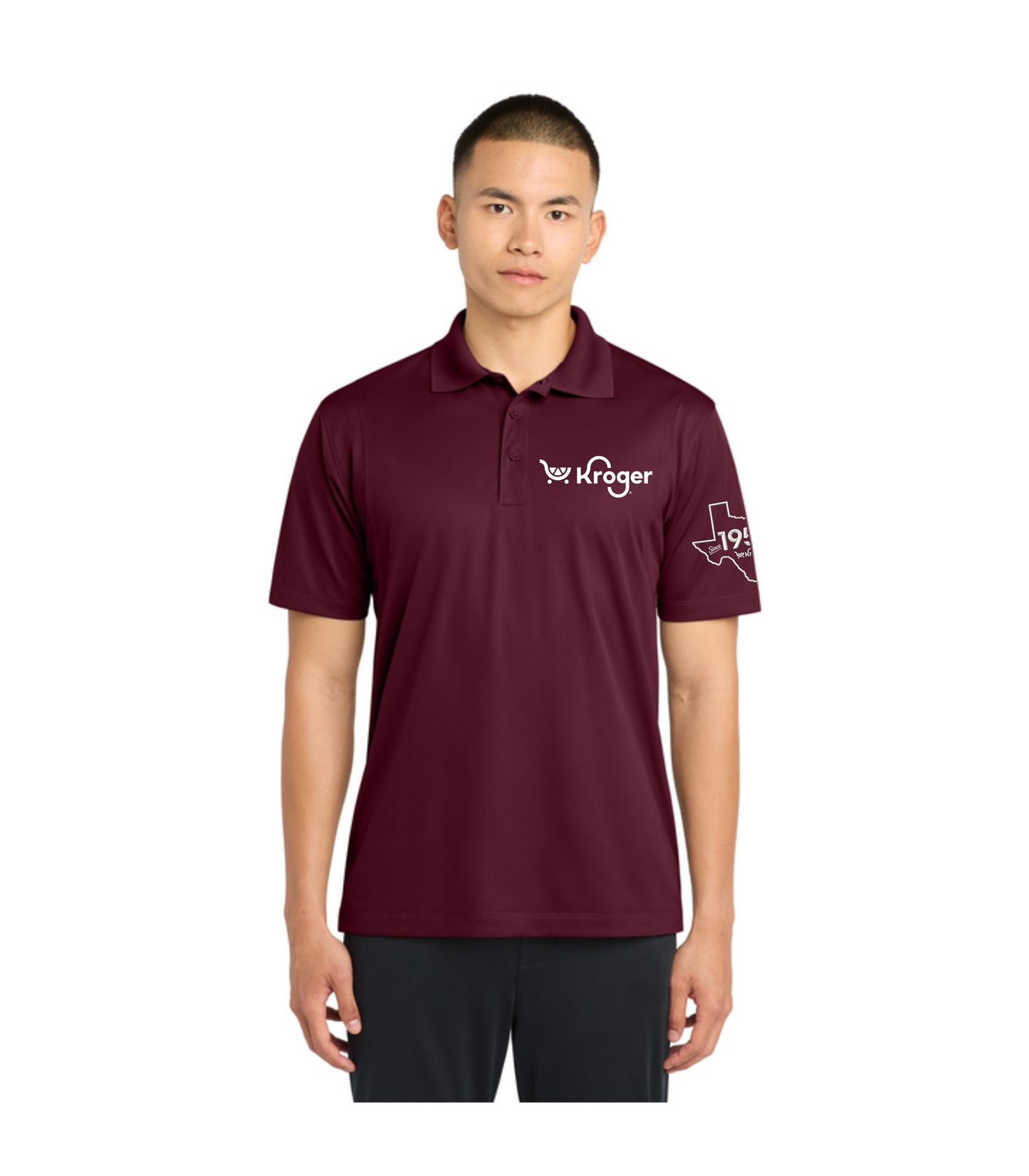 Texas Management EXCLUSIVE | Kroger Fresh Cart Performance Polo – Men’s/Unisex Fit – White Embroidery