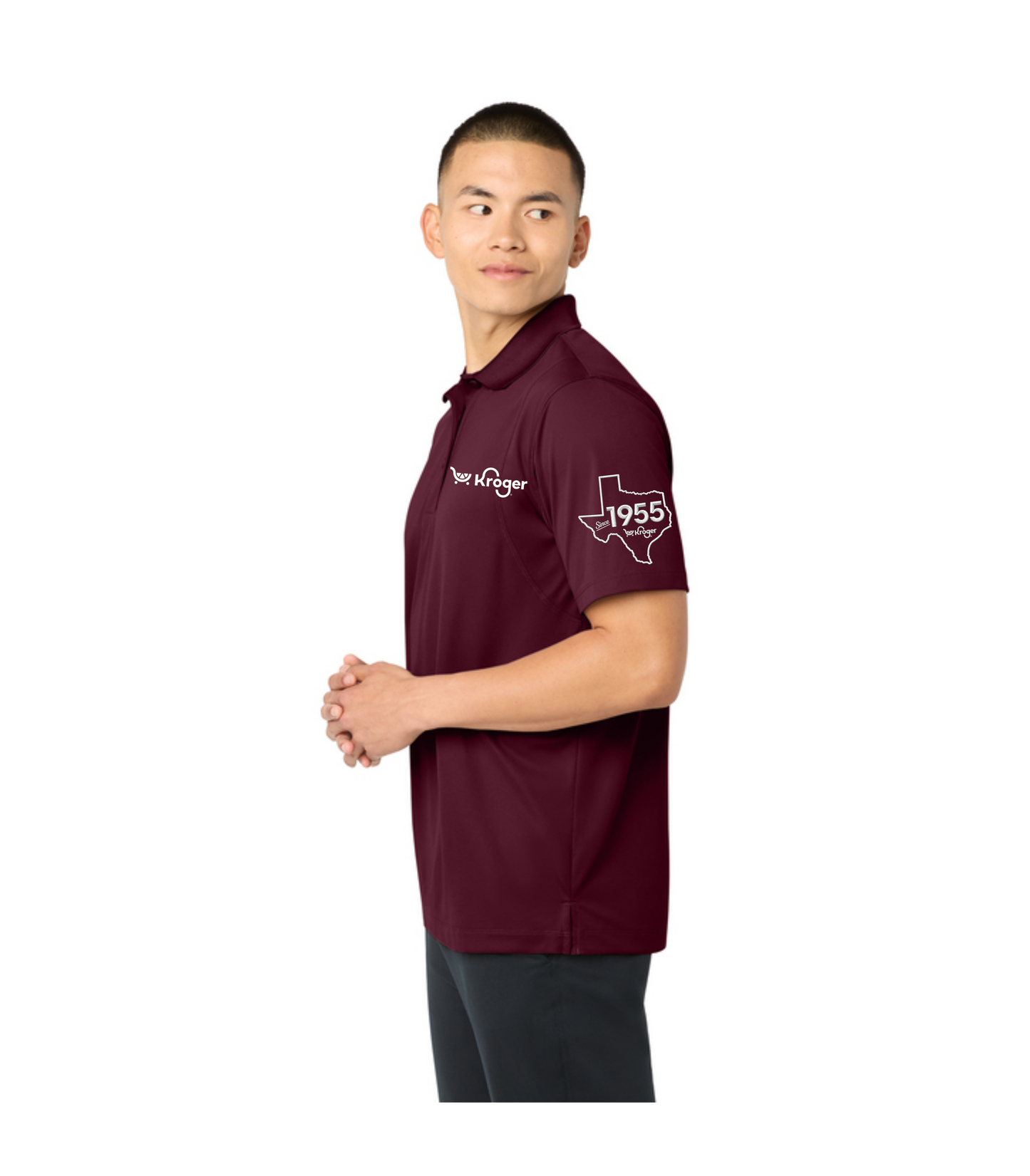 Texas Management EXCLUSIVE | Kroger Fresh Cart Performance Polo – Men’s/Unisex Fit – White Embroidery