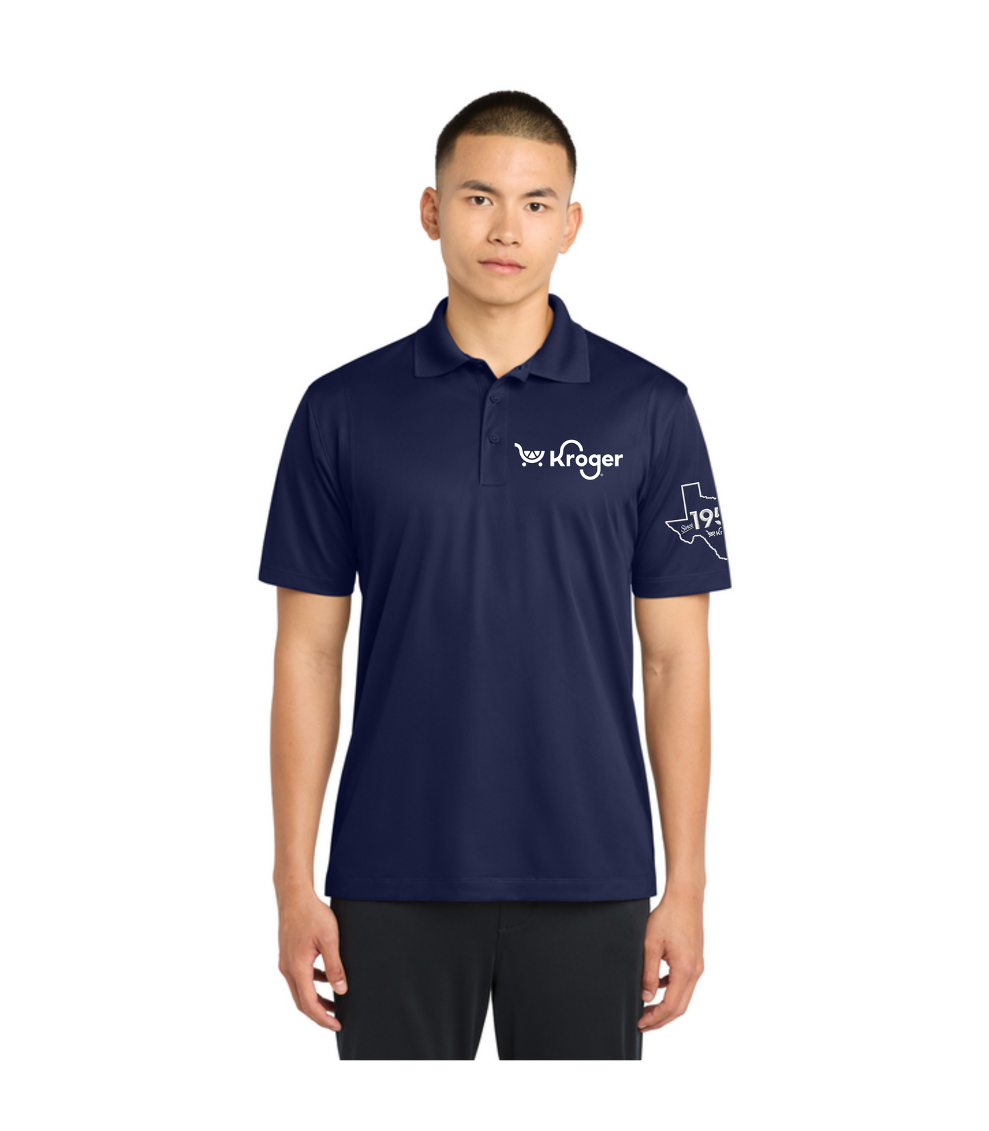 Texas Management EXCLUSIVE | Kroger Fresh Cart Performance Polo – Men’s/Unisex Fit – White Embroidery