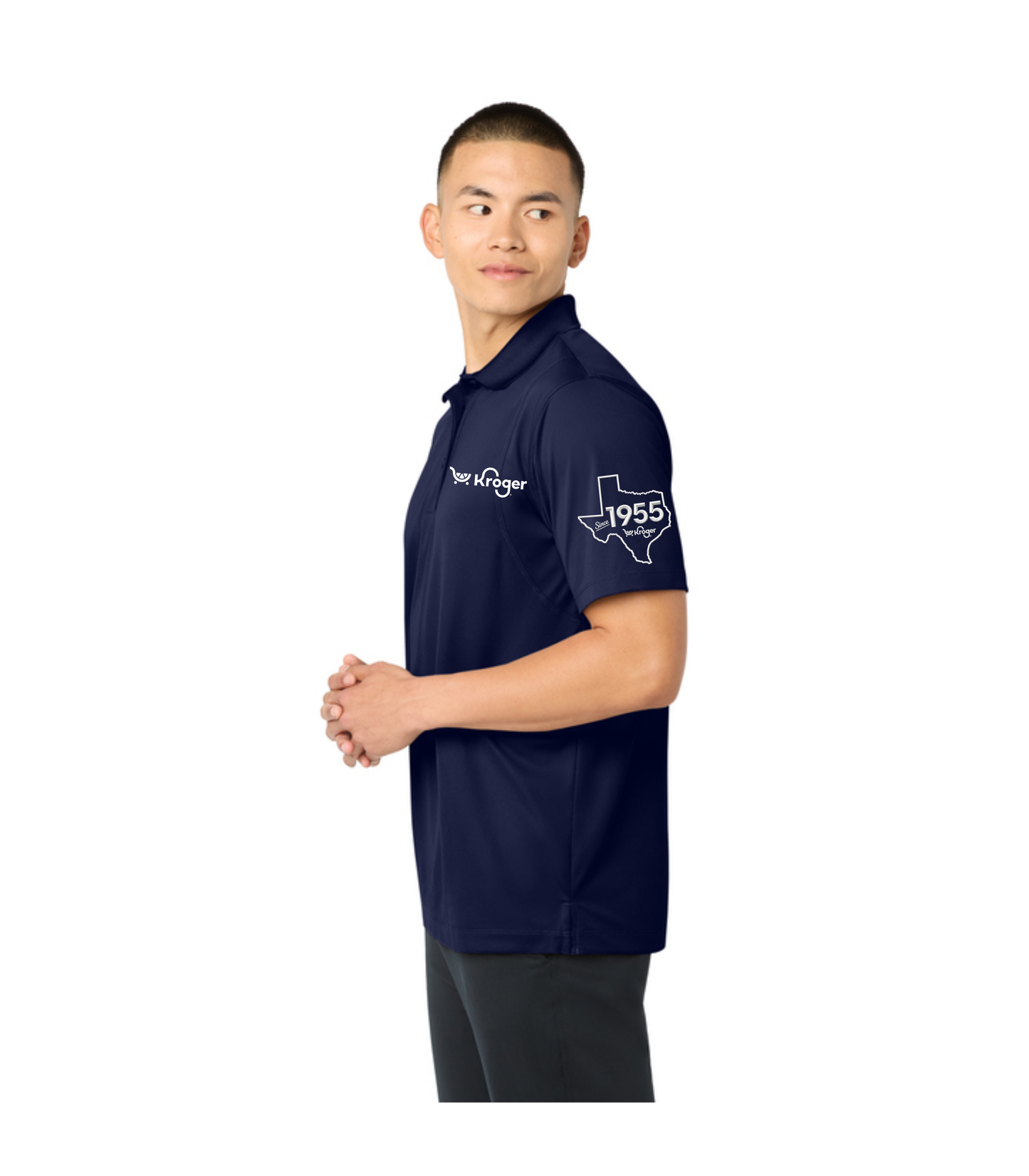 Texas Management EXCLUSIVE | Kroger Fresh Cart Performance Polo – Men’s/Unisex Fit – White Embroidery