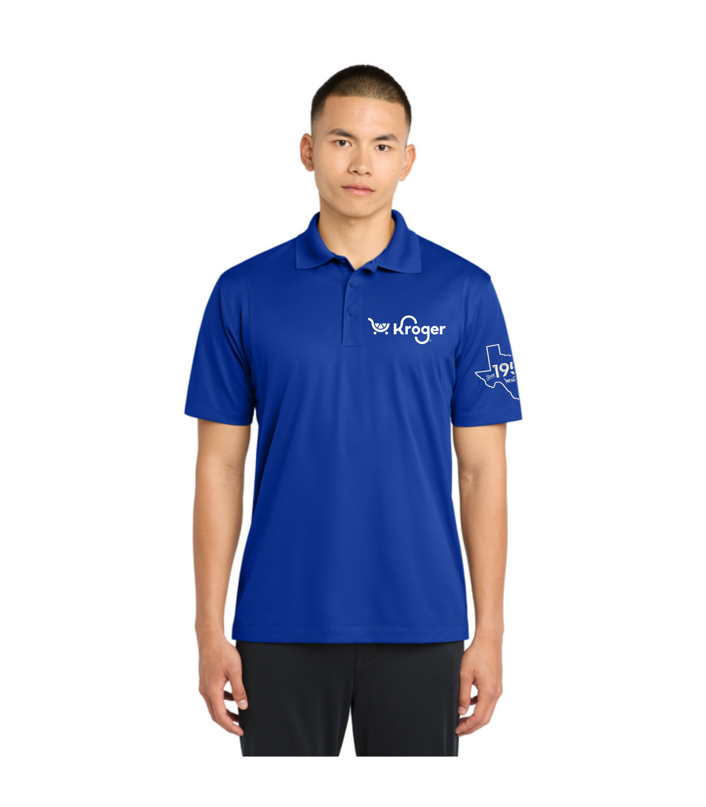 Texas Management EXCLUSIVE | Kroger Fresh Cart Performance Polo – Men’s/Unisex Fit – White Embroidery
