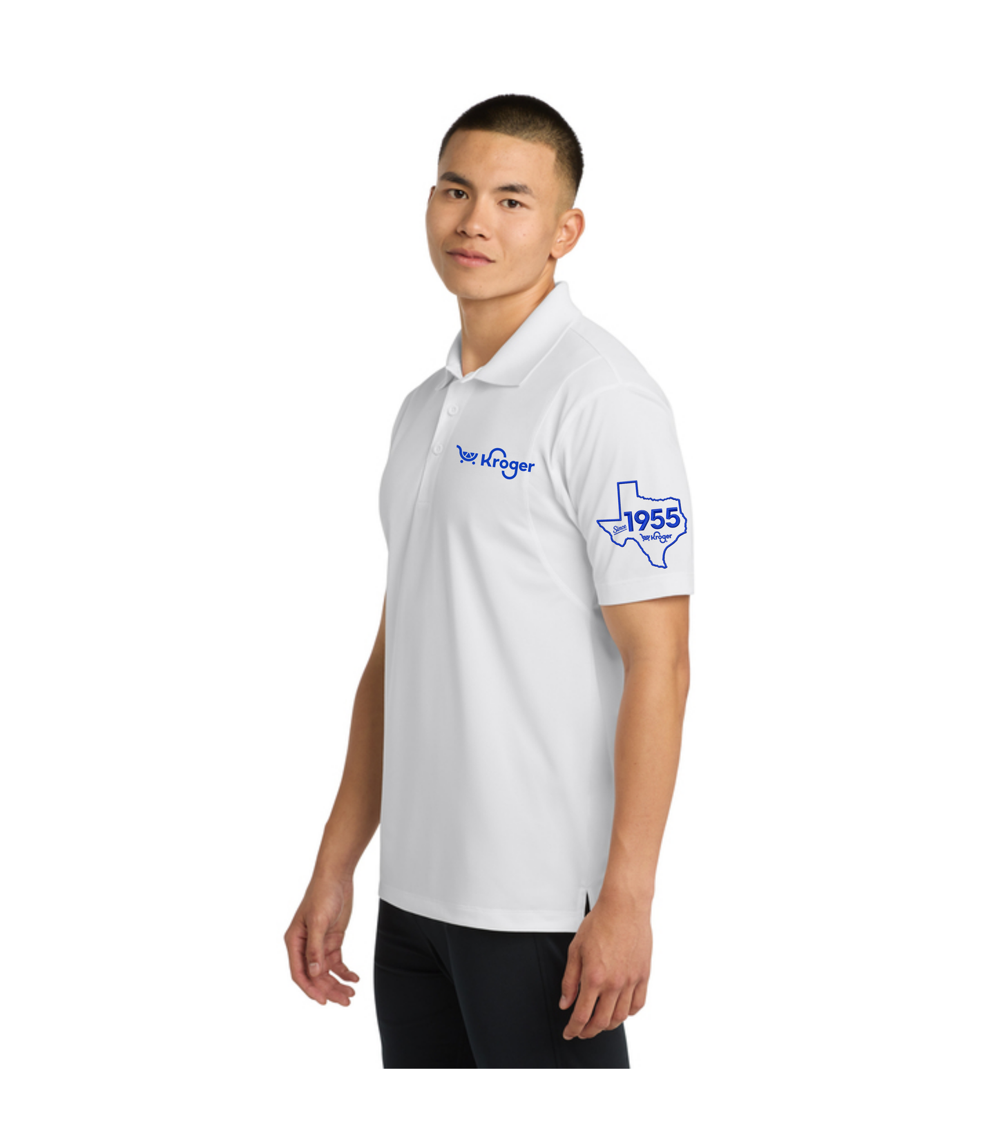 Texas Management EXCLUSIVE | Kroger Fresh Cart Performance Polo – Men’s/Unisex Fit – Royal Blue Embroidery