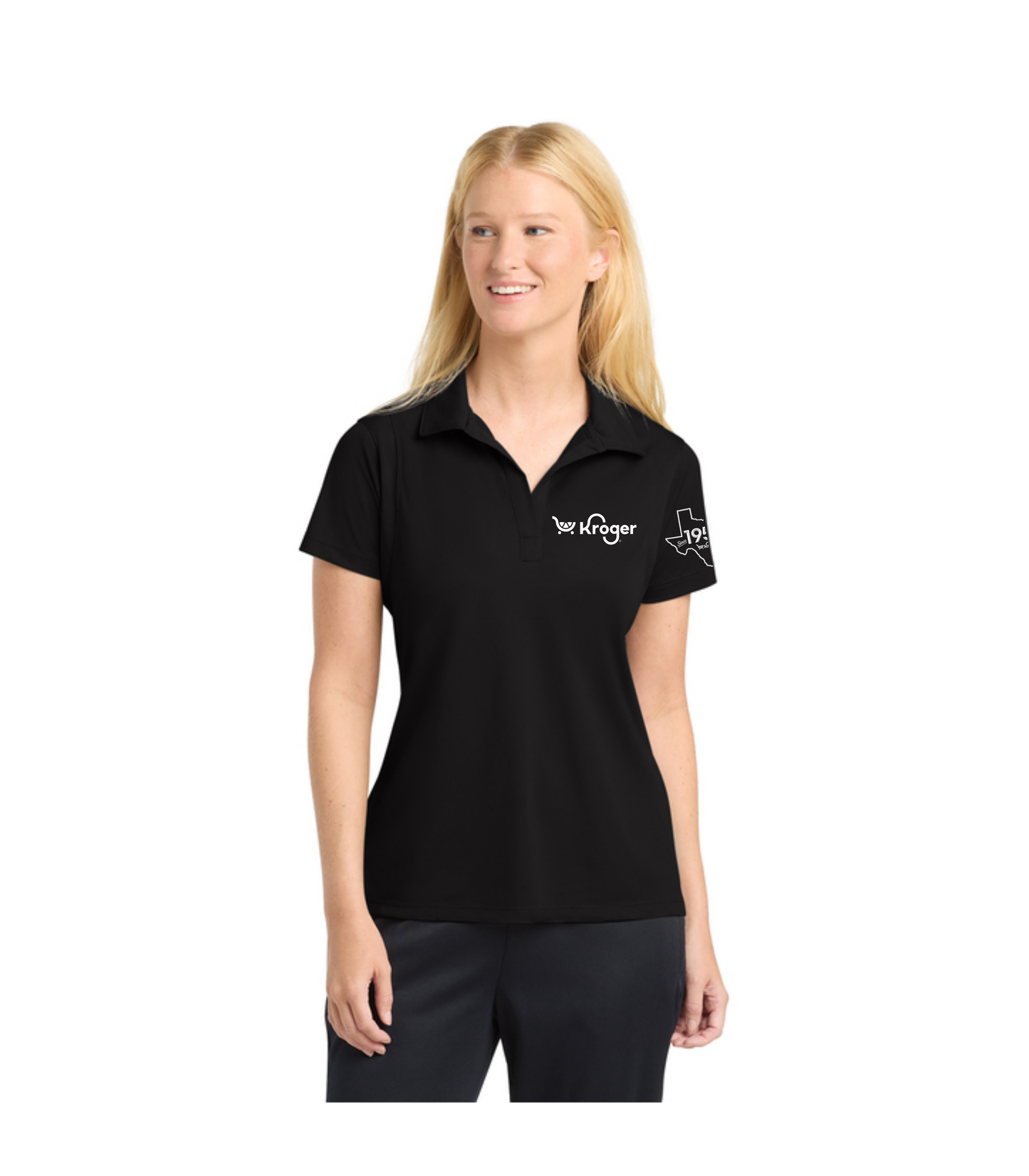 Texas Management EXCLUSIVE | Kroger Fresh Cart Performance Polo – Women’s Fit – White Embroidery