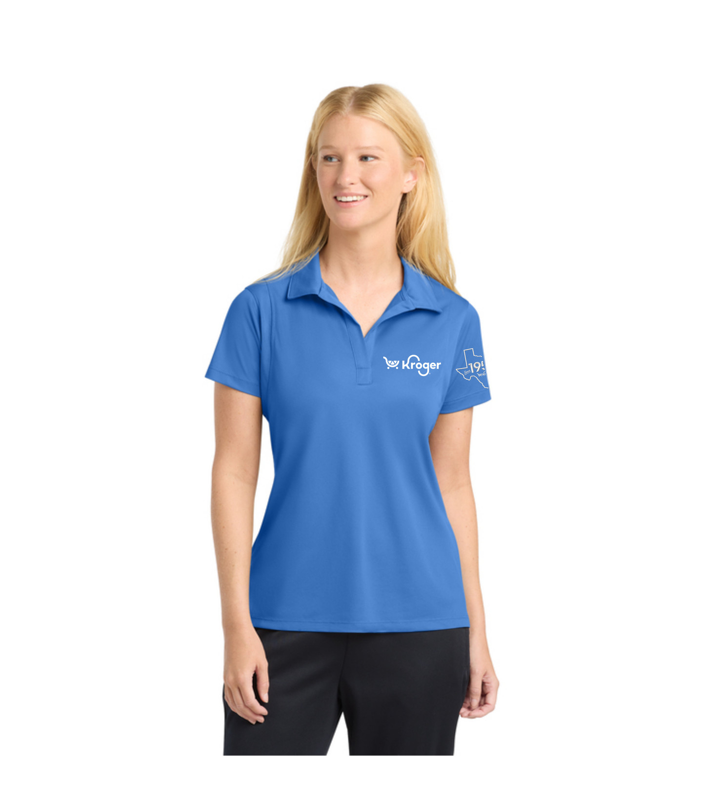 Texas Management EXCLUSIVE | Kroger Fresh Cart Performance Polo – Women’s Fit – White Embroidery