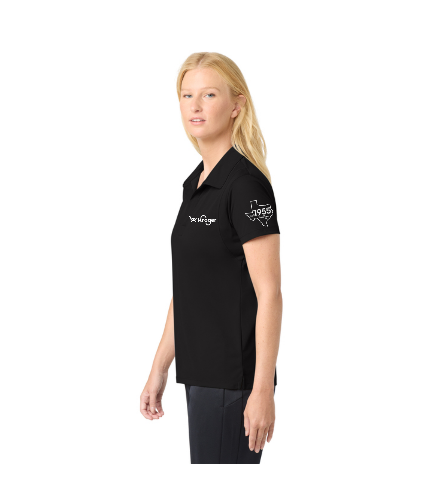 Texas Management EXCLUSIVE | Kroger Fresh Cart Performance Polo – Women’s Fit – White Embroidery