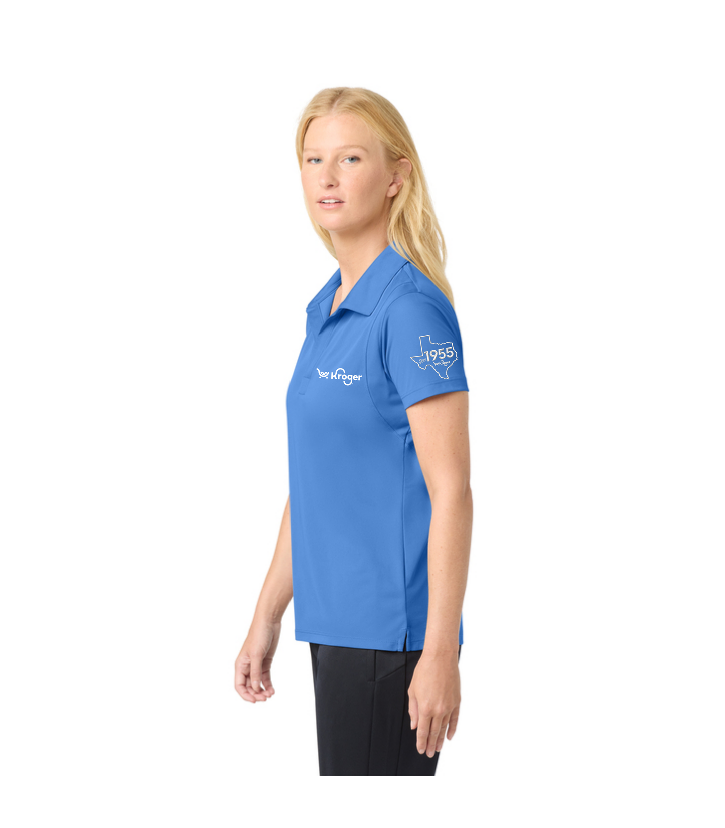 Texas Management EXCLUSIVE | Kroger Fresh Cart Performance Polo – Women’s Fit – White Embroidery