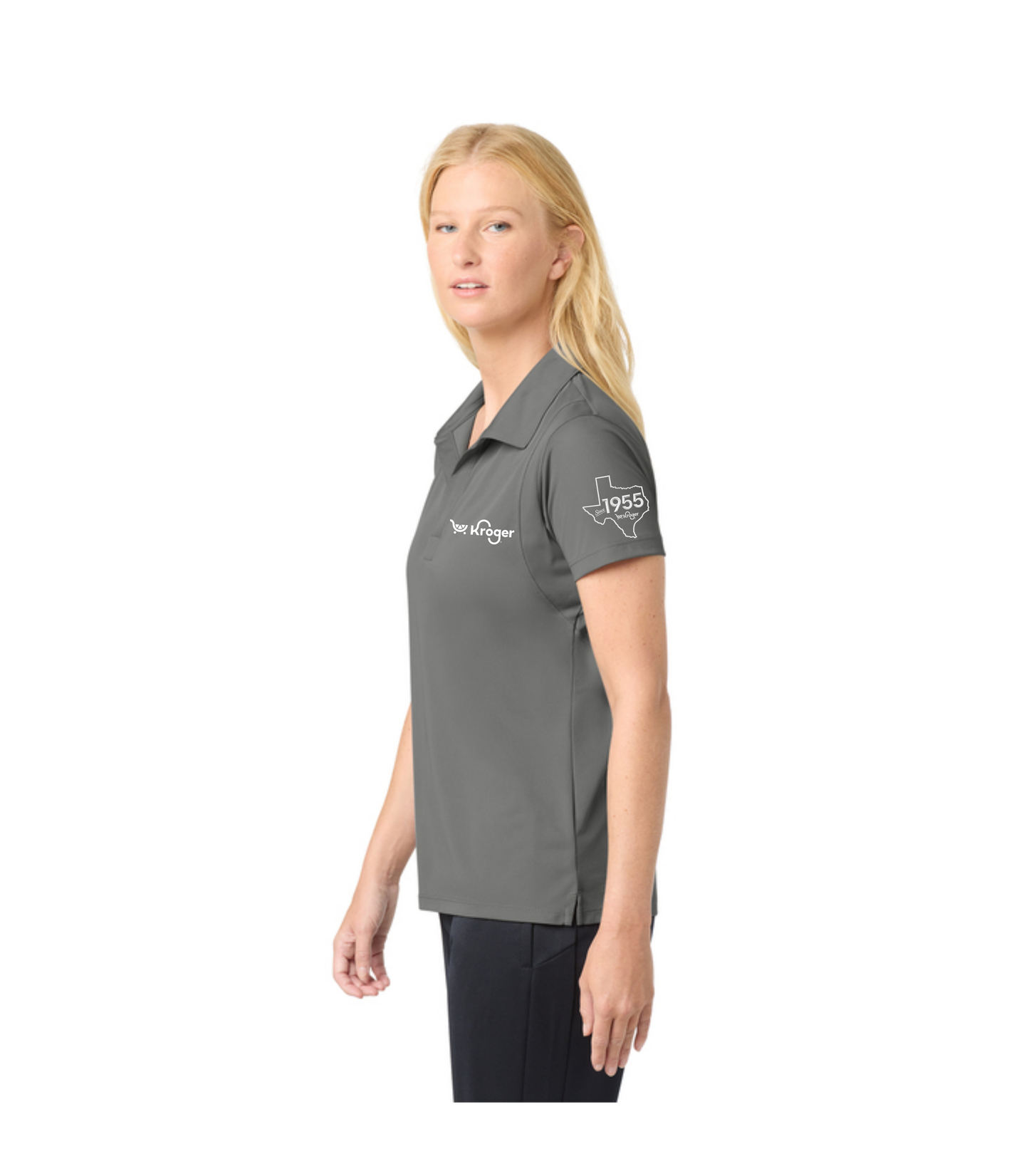 Texas Management EXCLUSIVE | Kroger Fresh Cart Performance Polo – Women’s Fit – White Embroidery