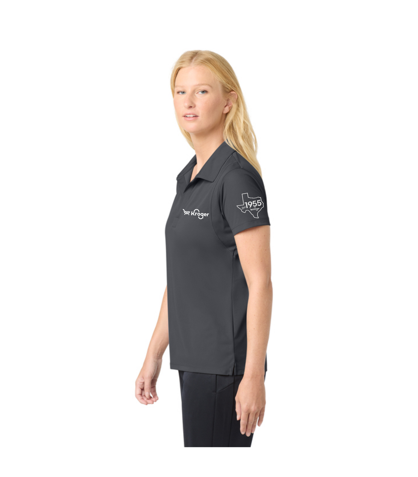 Texas Management EXCLUSIVE | Kroger Fresh Cart Performance Polo – Women’s Fit – White Embroidery