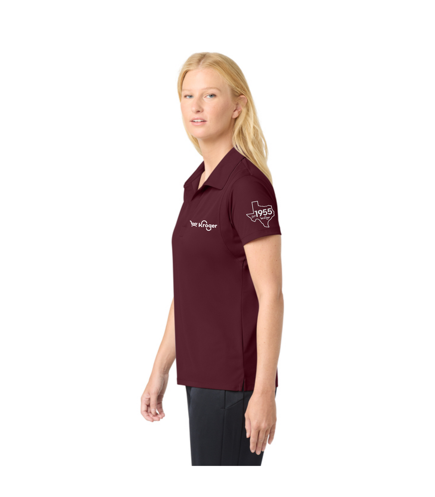 Texas Management EXCLUSIVE | Kroger Fresh Cart Performance Polo – Women’s Fit – White Embroidery