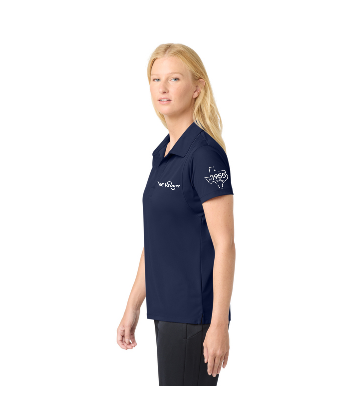 Texas Management EXCLUSIVE | Kroger Fresh Cart Performance Polo – Women’s Fit – White Embroidery