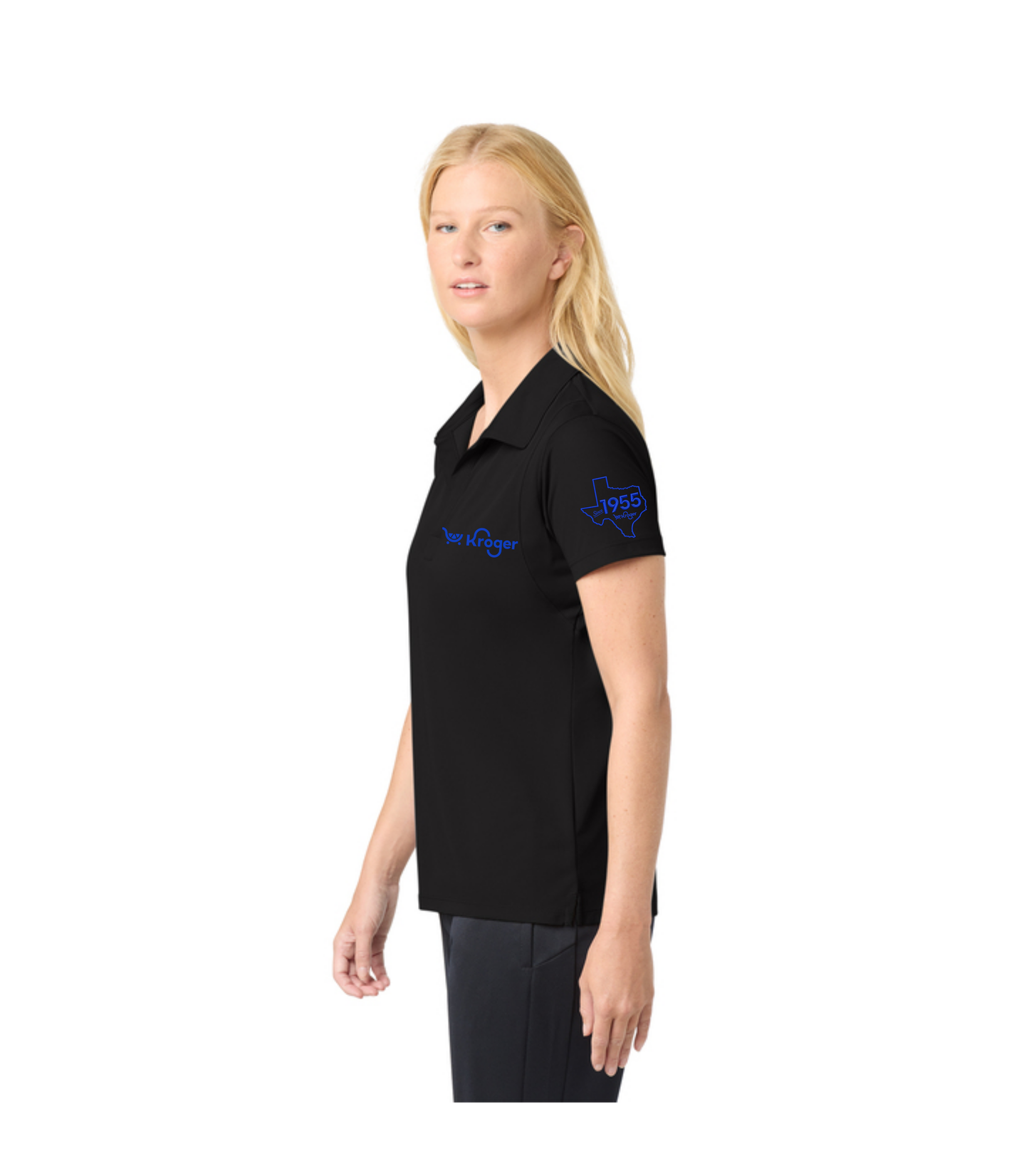 Texas Management EXCLUSIVE | Kroger Fresh Cart Performance Polo – Women’s Fit – Royal Blue Embroidery