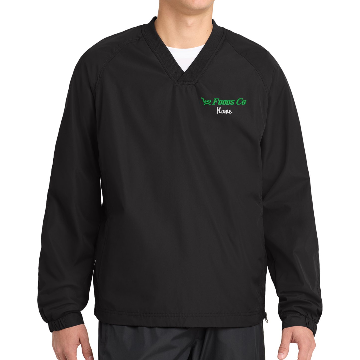 Foods Co  V-Neck Windbreaker Pullover