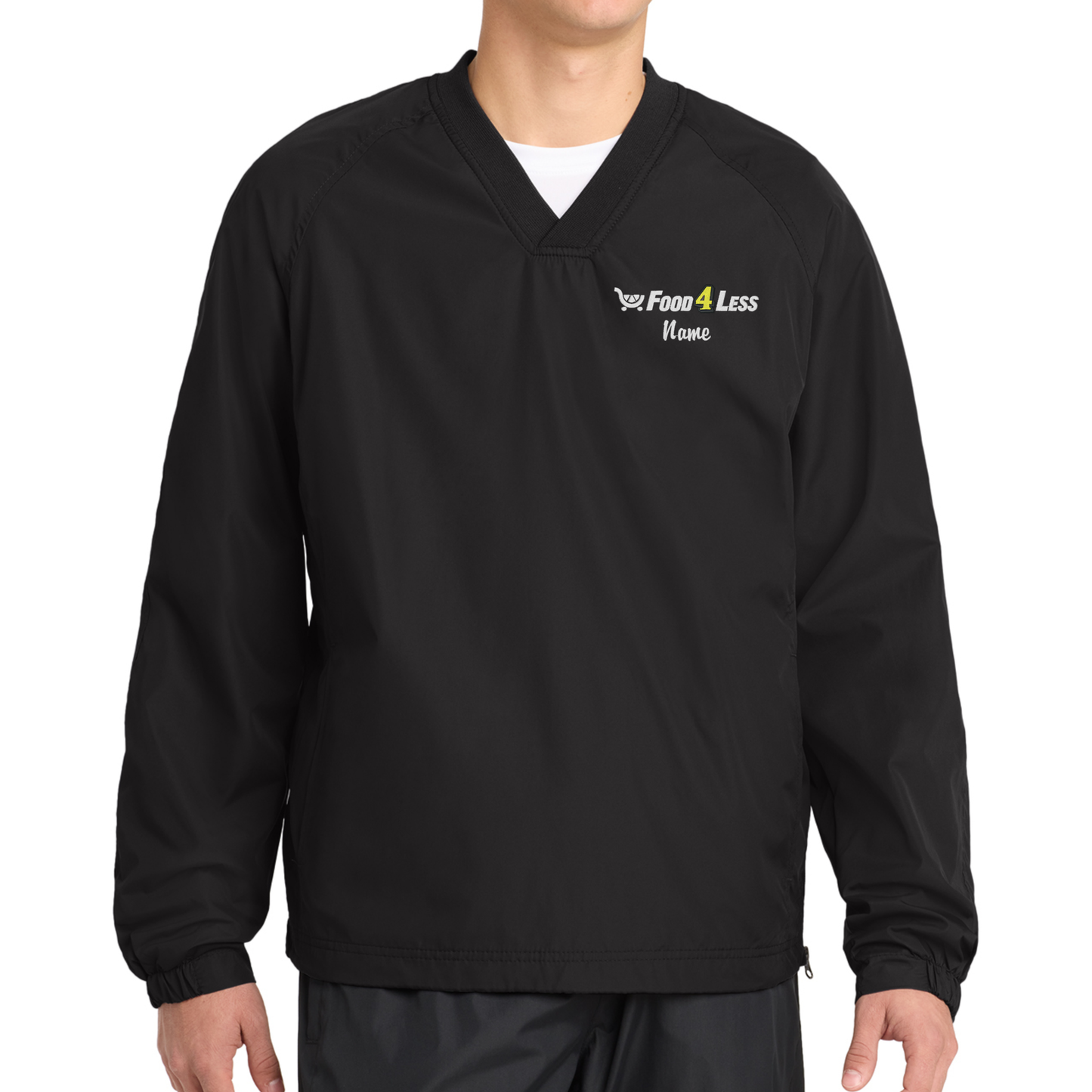 Food 4 Less  V-Neck Windbreaker Pullover