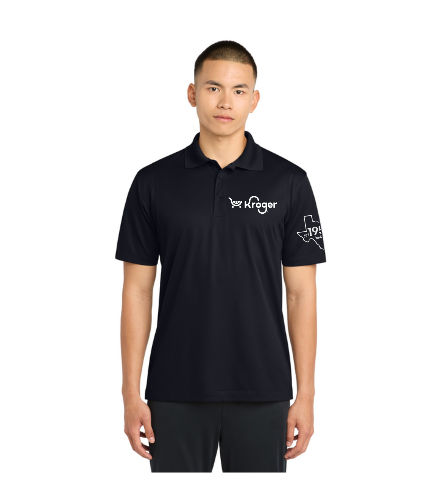 Texas Management EXCLUSIVE | Kroger Fresh Cart Performance Polo – Men’s/Unisex Fit – White Embroidery
