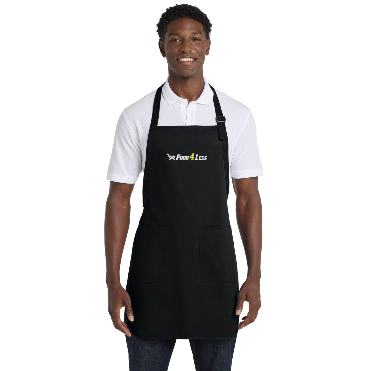 Food 4 Less Full-Length Apron with Pockets