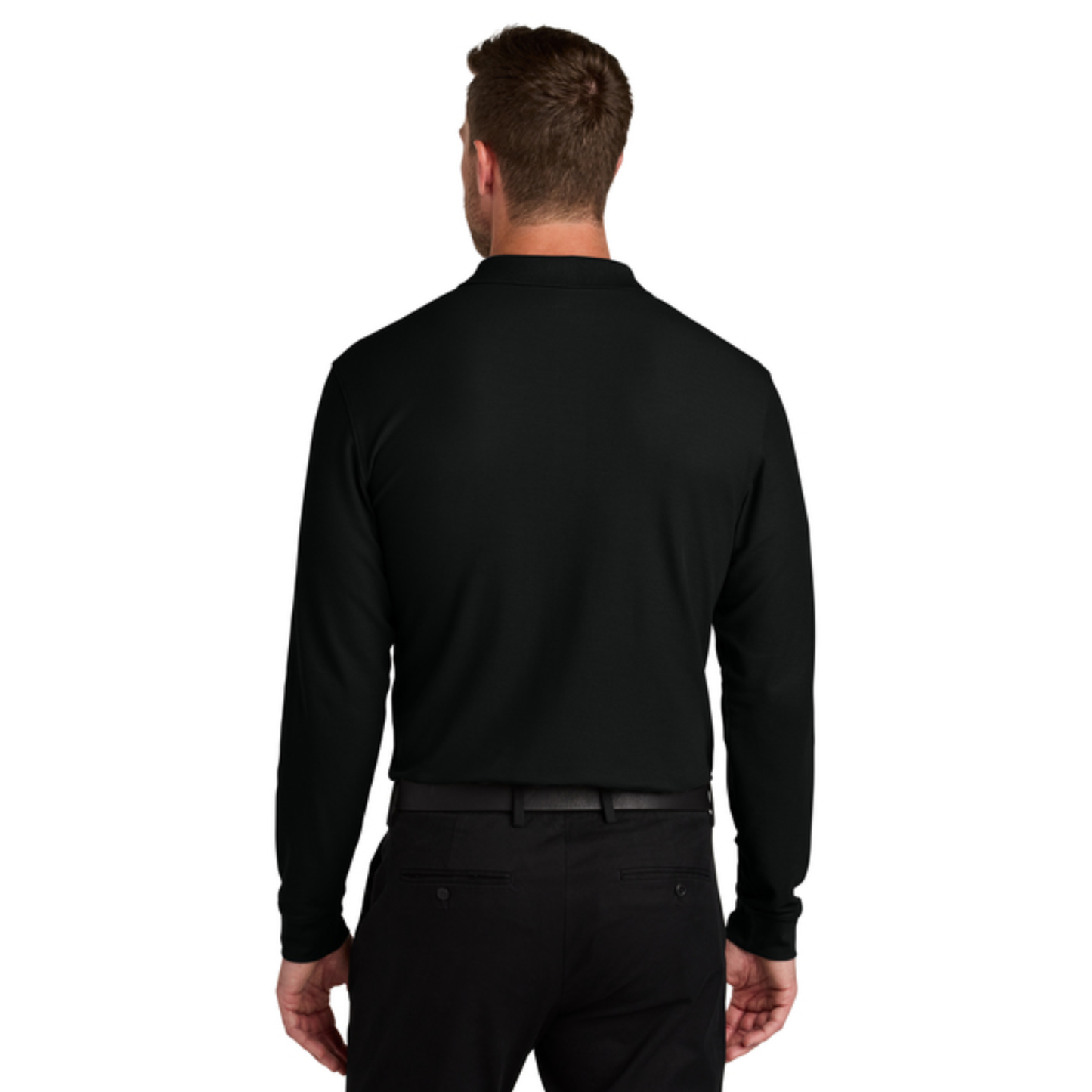 Food 4 Less Men's Pique Long Sleeve Polo